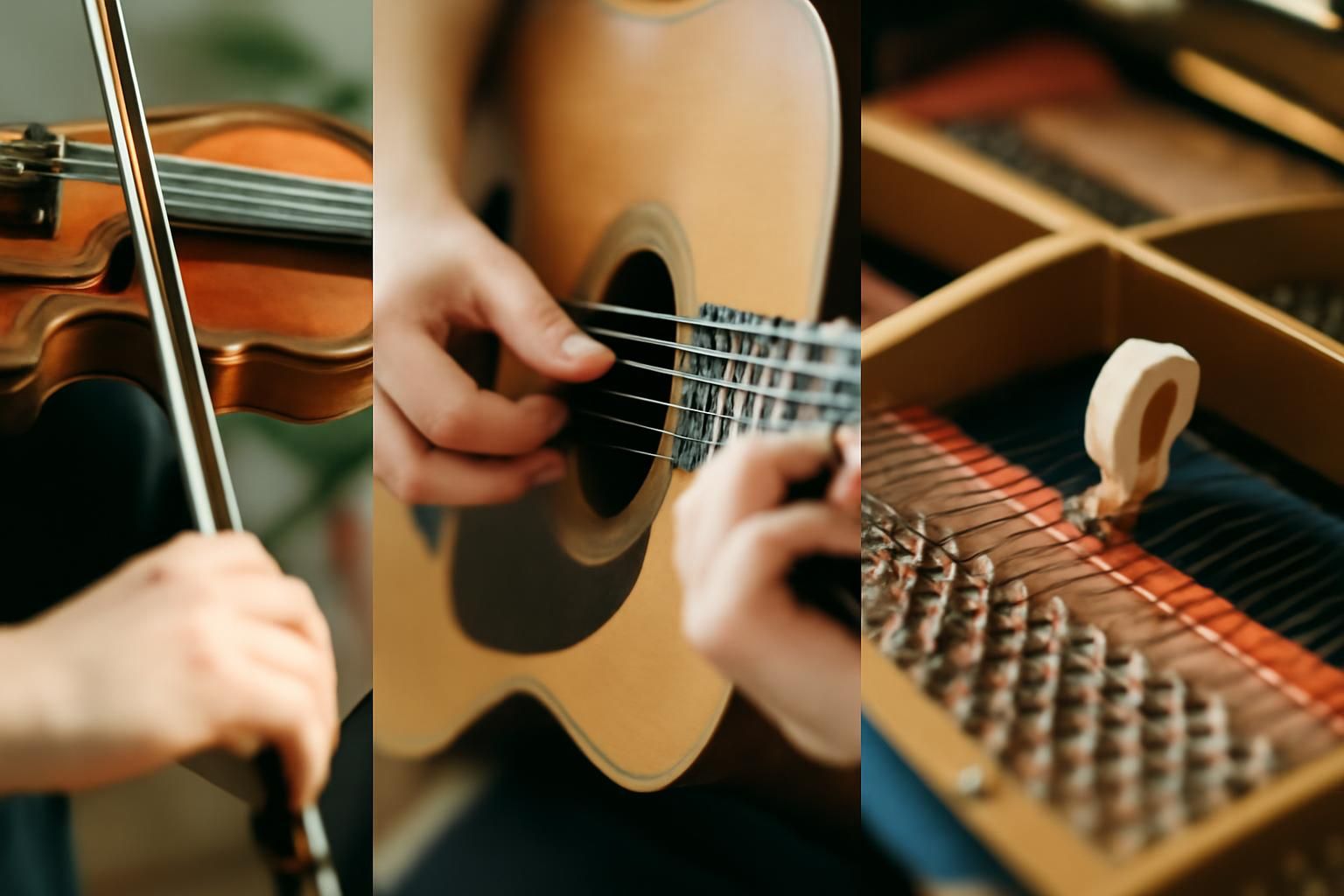 découvrez les différences entre les cordes frottées, pincées et frappées, et explorez les techniques uniques qui donnent vie à chaque instrument à cordes.